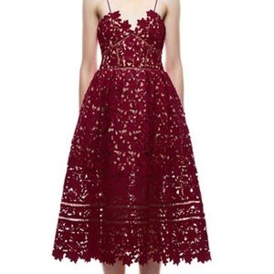 NEW Self-portrait azalea burgundy dress